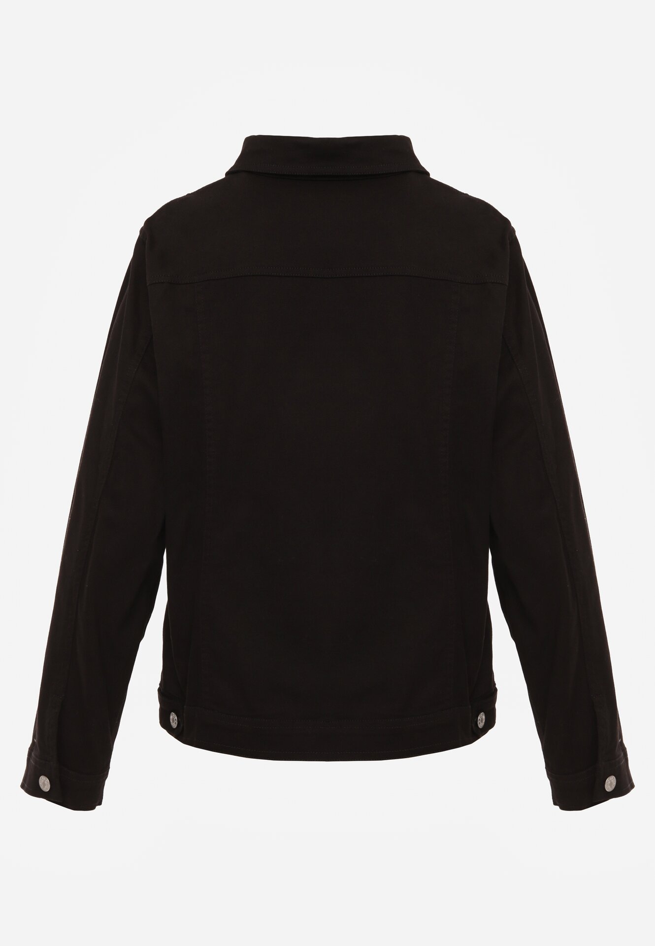 Czarna Bawełniana Kurtka Jeansowa Perimea