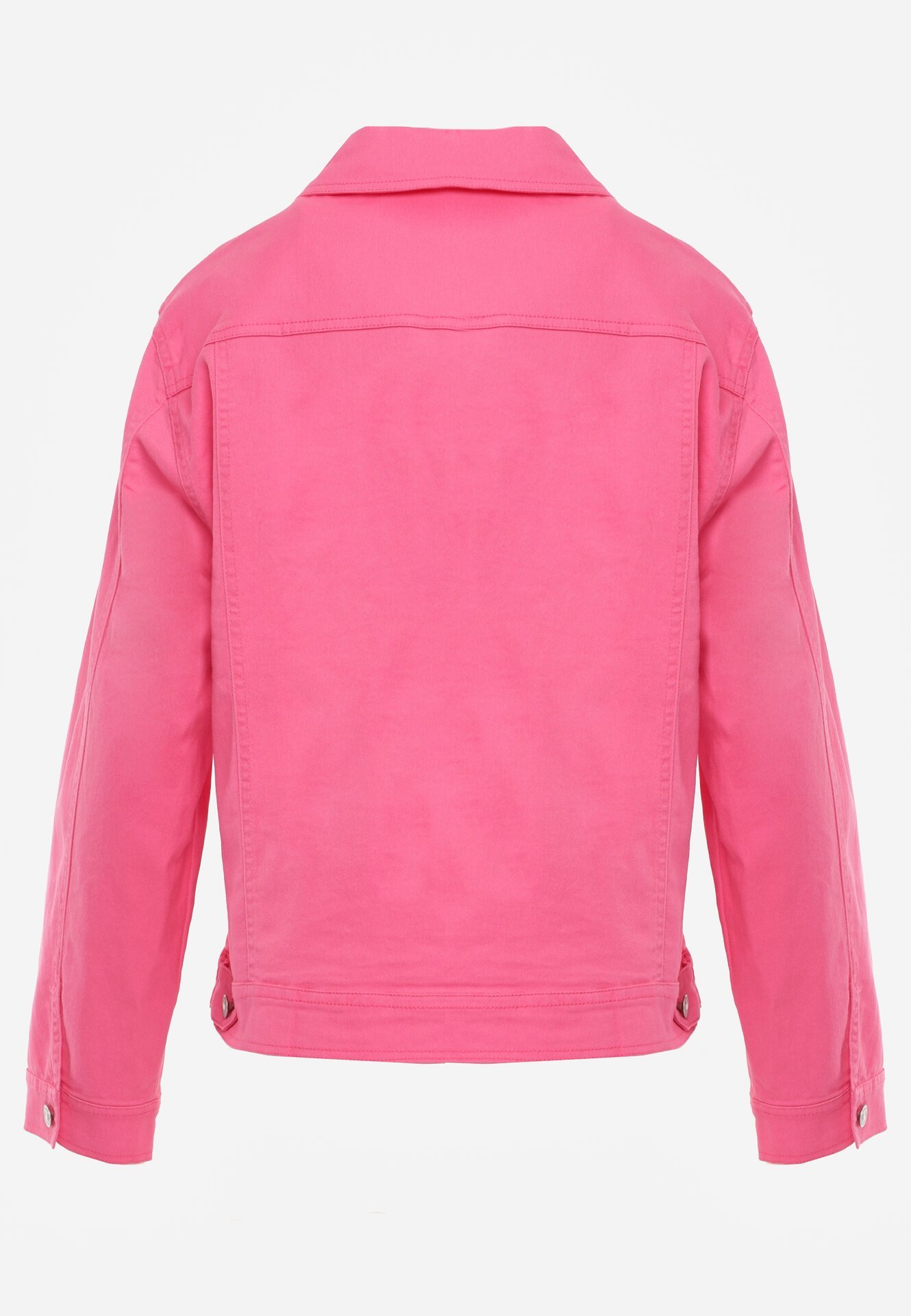 Różowa Bawełniana Kurtka Jeansowa Perimea