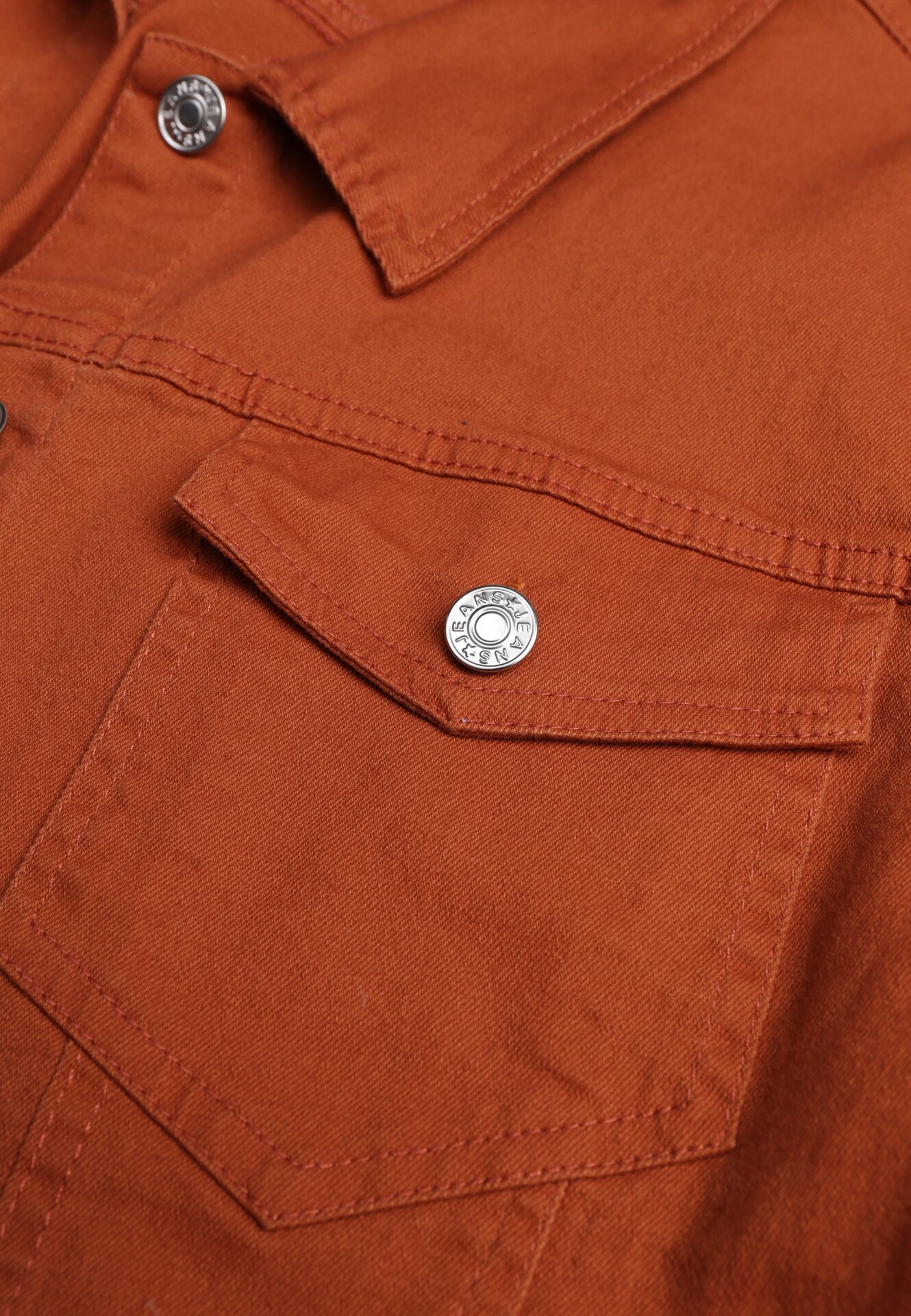 Brązowa Bawełniana Kurtka Jeansowa Perimea