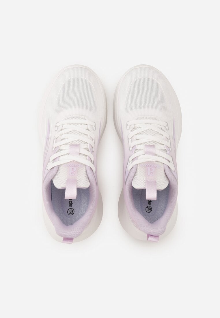 Fioletowe Sneakersy na Grubej Podeszwie z Geometrycznym Motywem Nedaneira