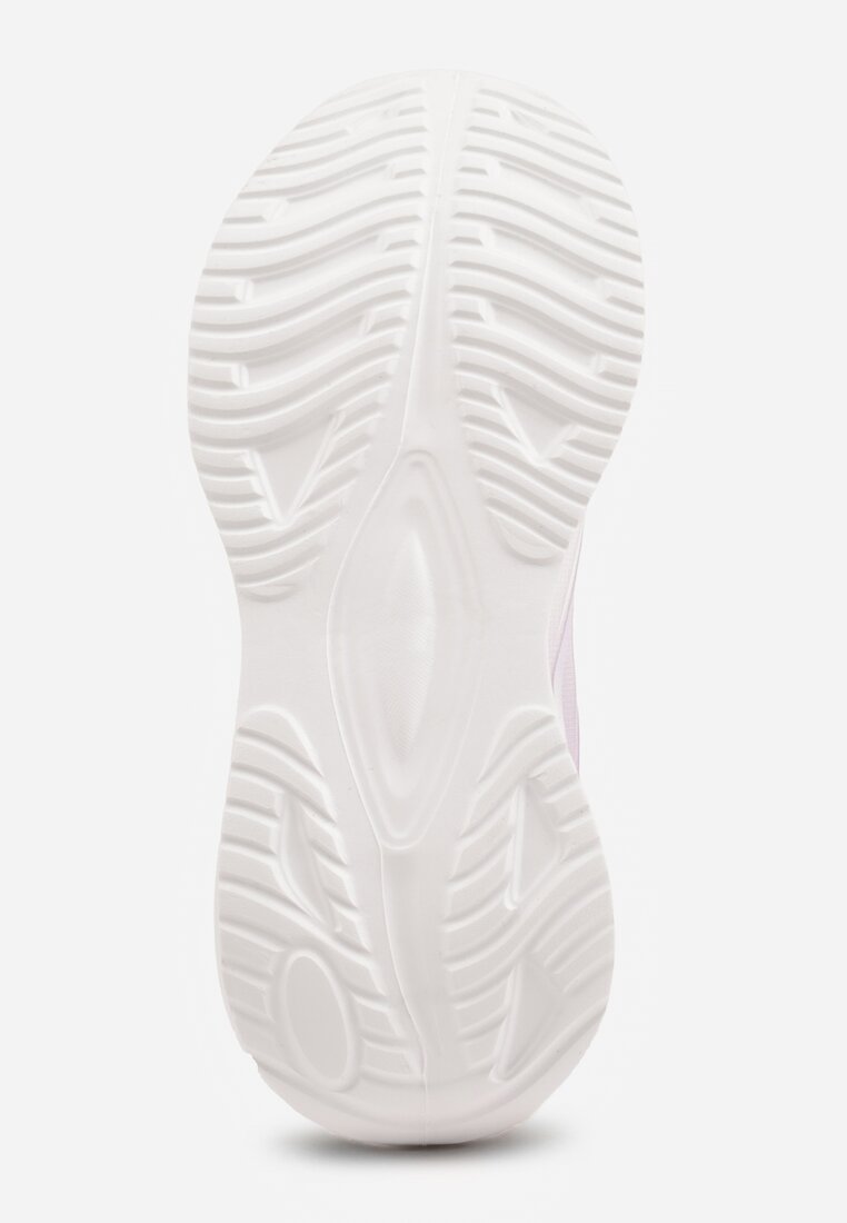 Fioletowe Sneakersy na Grubej Podeszwie z Geometrycznym Motywem Nedaneira