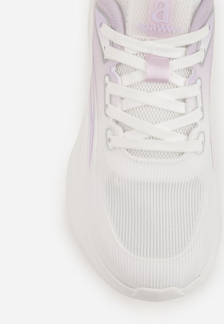 Fioletowe Sneakersy na Grubej Podeszwie z Geometrycznym Motywem Nedaneira