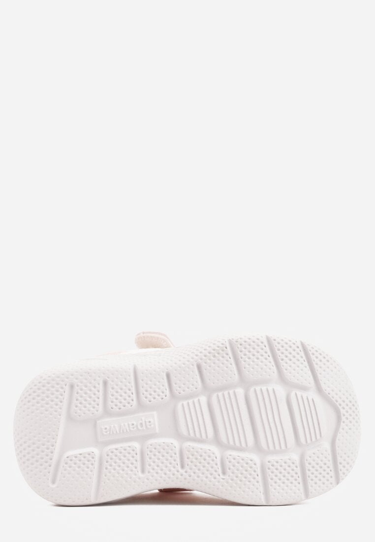 Różowe Buty Sportowe Sneakersy na Grubej Podeszwie z Metalicznymi Ozdobami Salanore