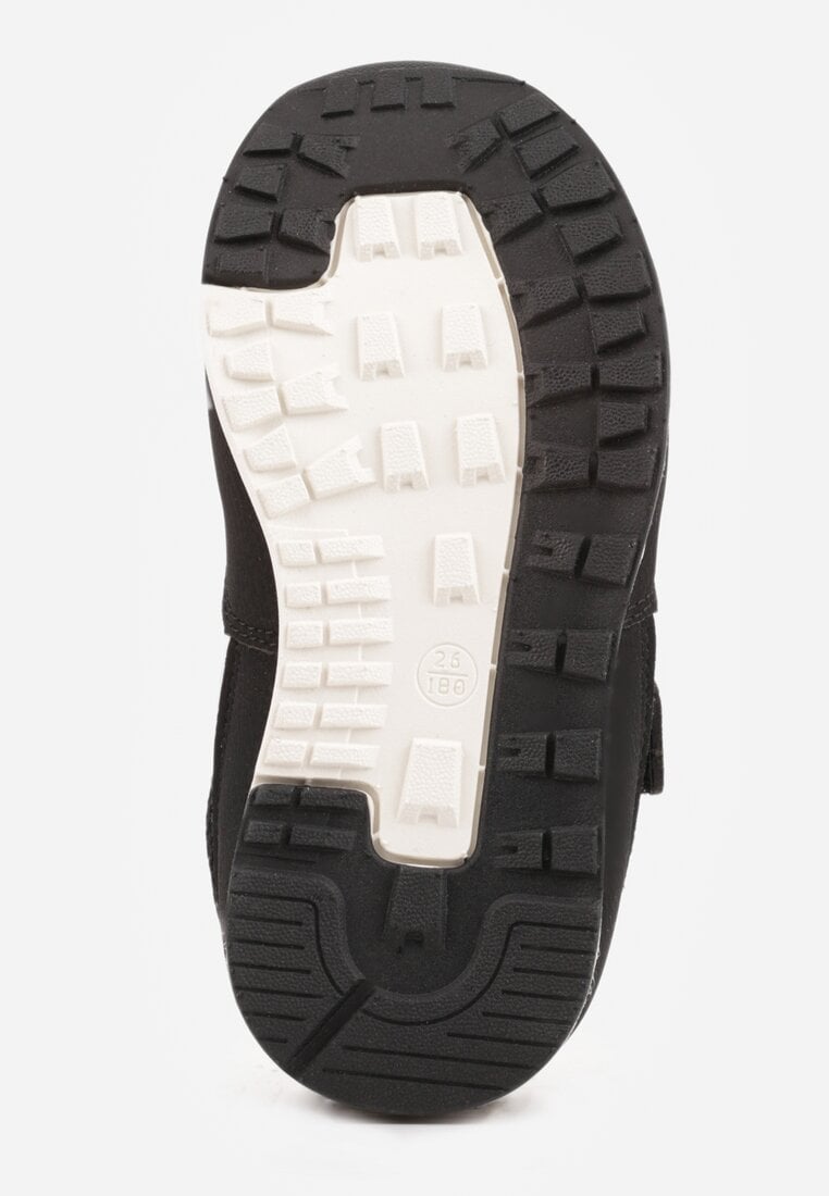 Czarne Buty Sportowe Sneakersy ze Skórzaną Wkładką i Siateczkowymi Wstawkami Phaethiax