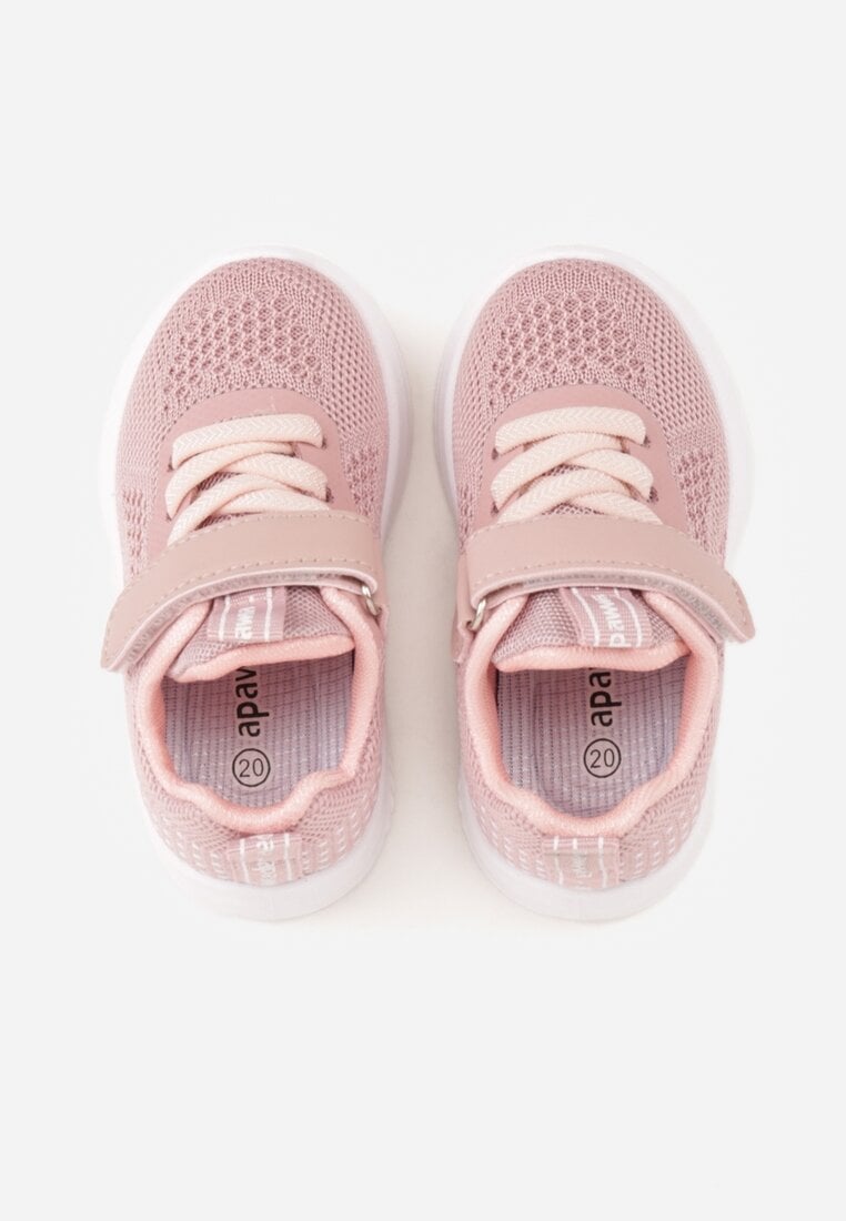 Różowo-Białe Siateczkowe Buty Sportowe Sneakersy na Piankowej Podeszwie Saphelis