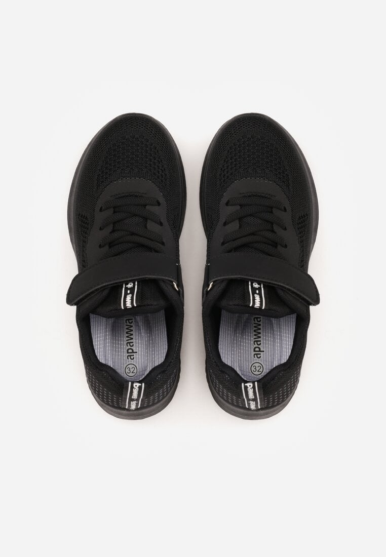 Czarne Buty Sportowe Sneakersy Ozdobione Tłoczeniem  Erasmysios