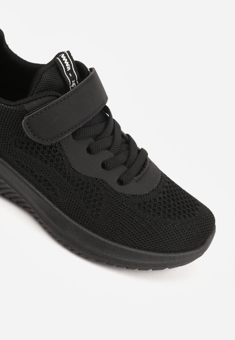 Czarne Buty Sportowe Sneakersy Ozdobione Tłoczeniem  Erasmysios