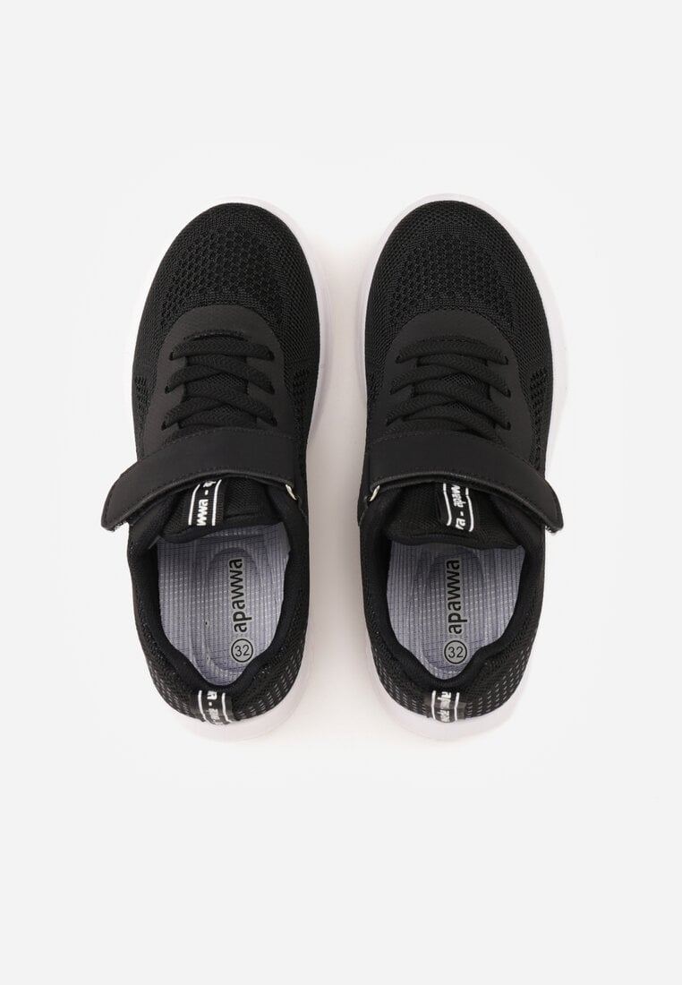 Czarno-Białe Buty Sportowe Sneakersy Ozdobione Tłoczeniem  Erasmysios