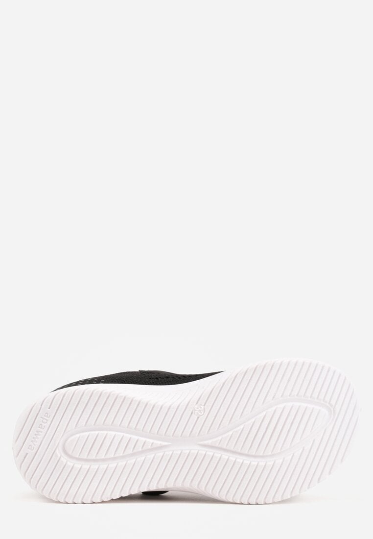 Czarno-Białe Buty Sportowe Sneakersy Ozdobione Tłoczeniem  Erasmysios