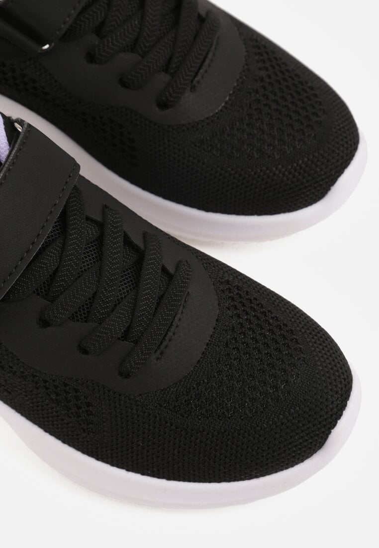 Czarno-Fioletowe Buty Sportowe Sneakersy Ozdobione Tłoczeniem  Erasmysios