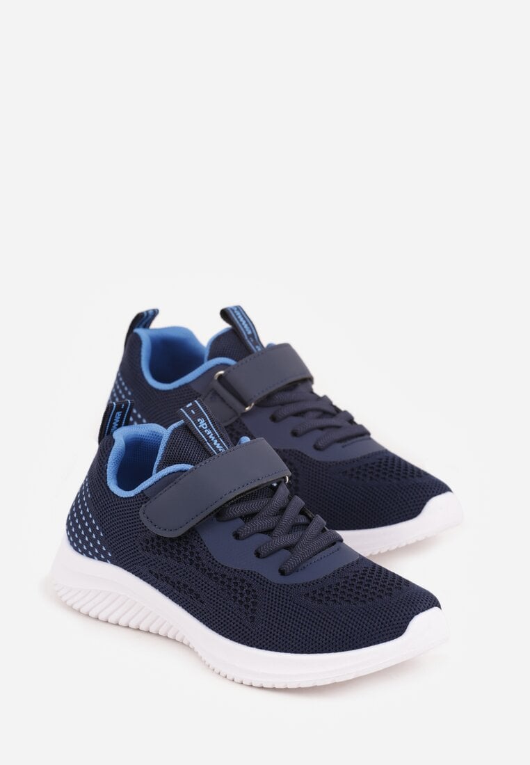 Granatowo-Niebieskie Buty Sportowe Sneakersy Ozdobione Tłoczeniem  Erasmysios