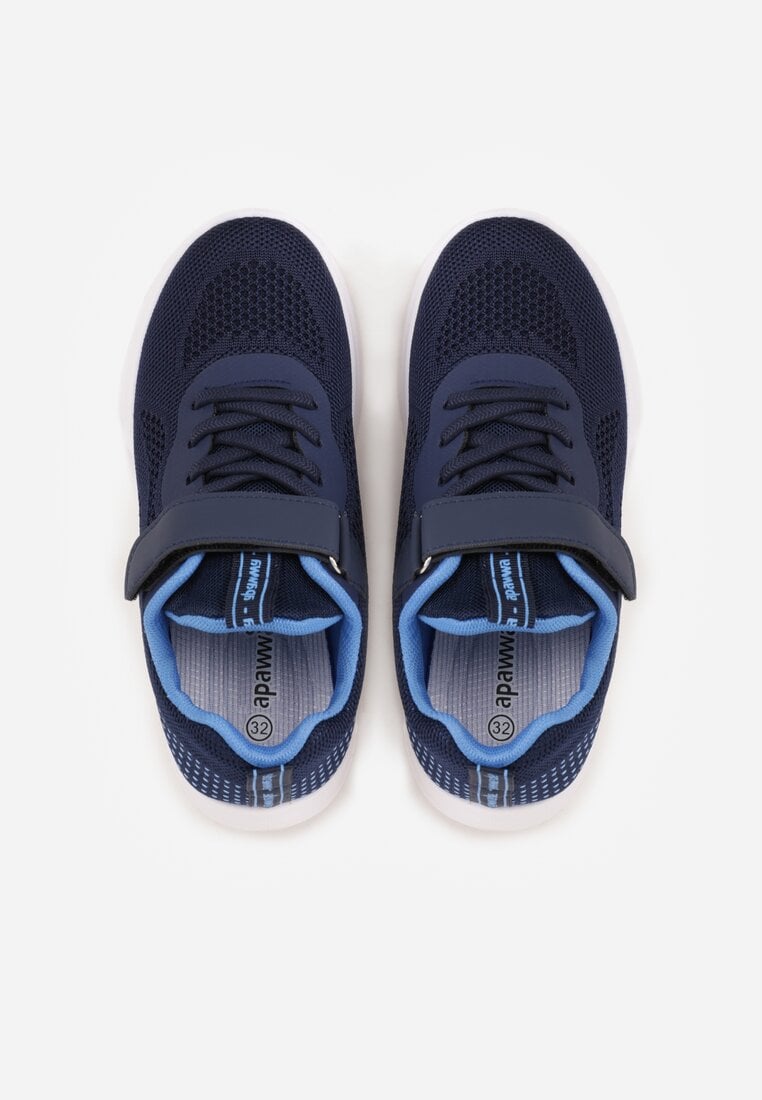 Granatowo-Niebieskie Buty Sportowe Sneakersy Ozdobione Tłoczeniem  Erasmysios