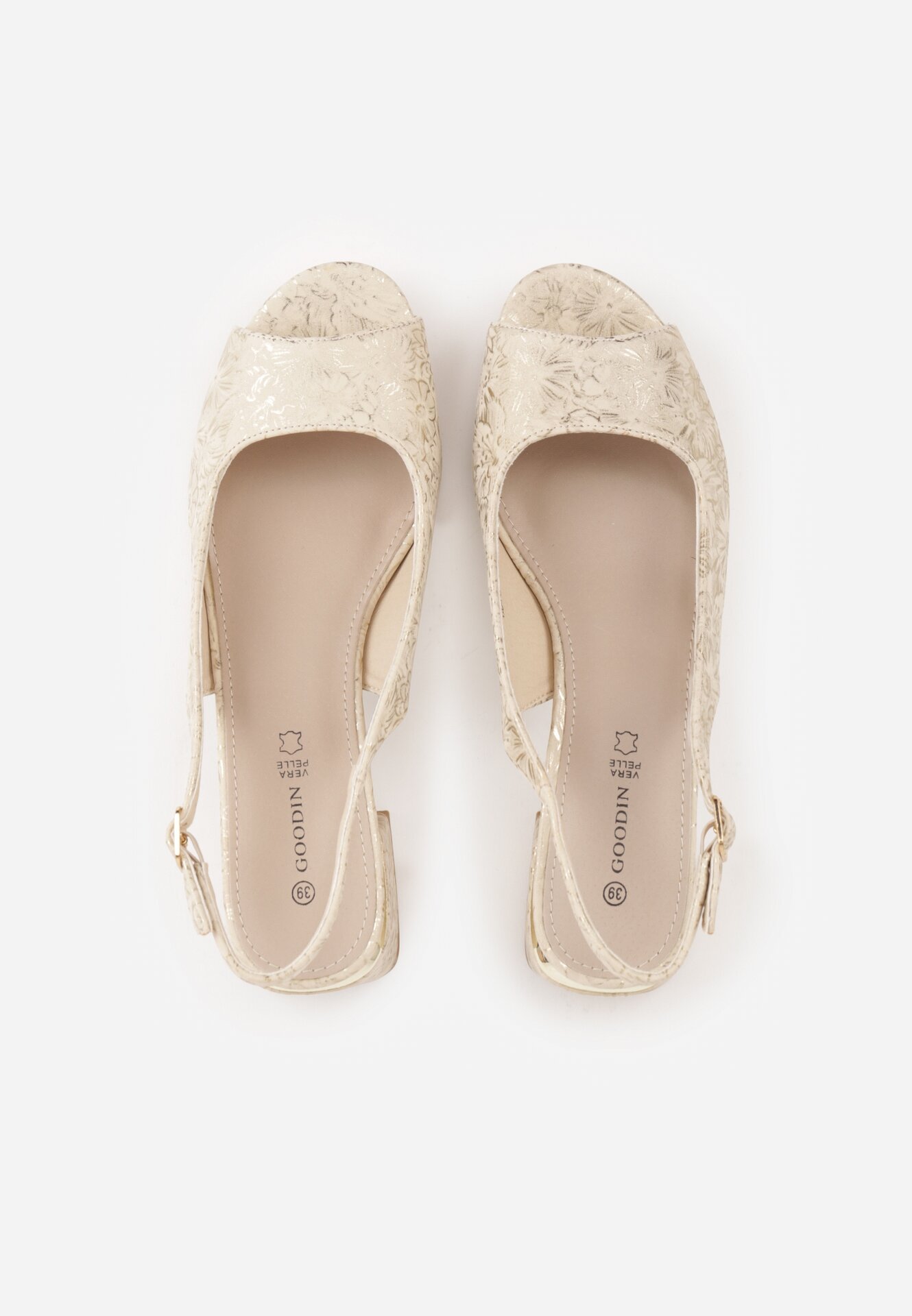 Sandale Bej cu auriu