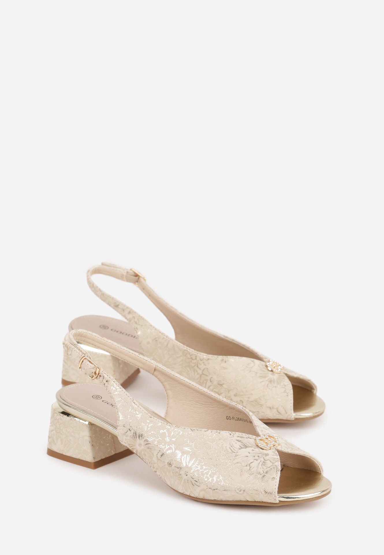 Sandale Bej cu auriu