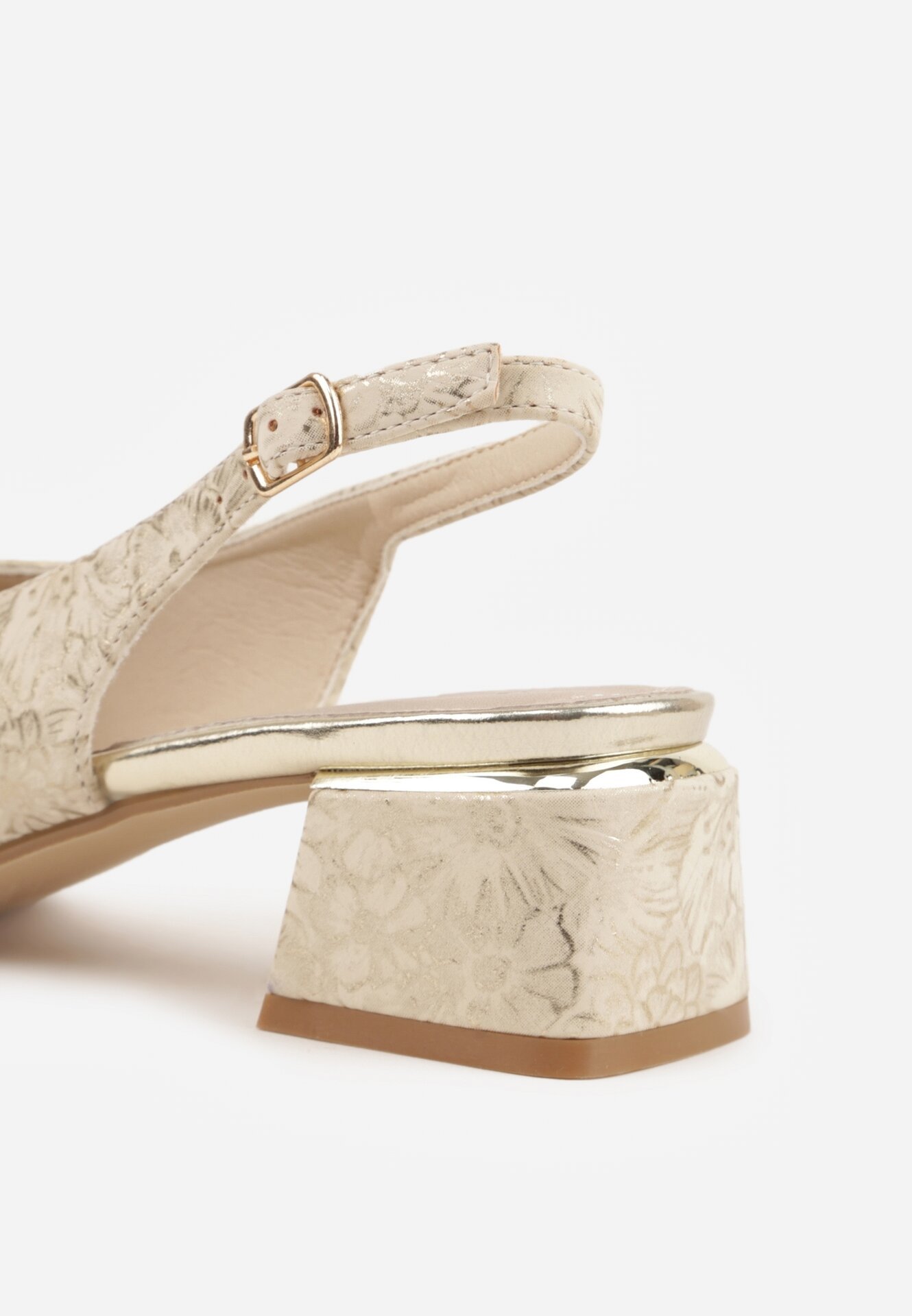 Sandale Bej cu auriu