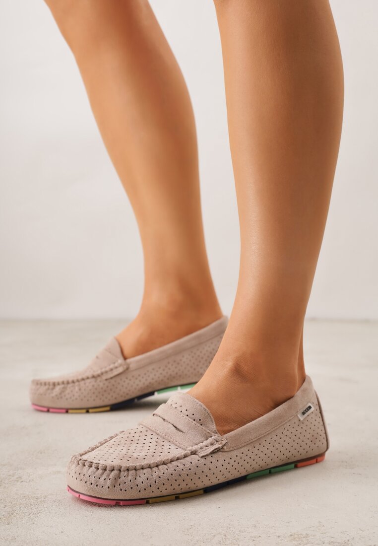 Mocasini Bej închis