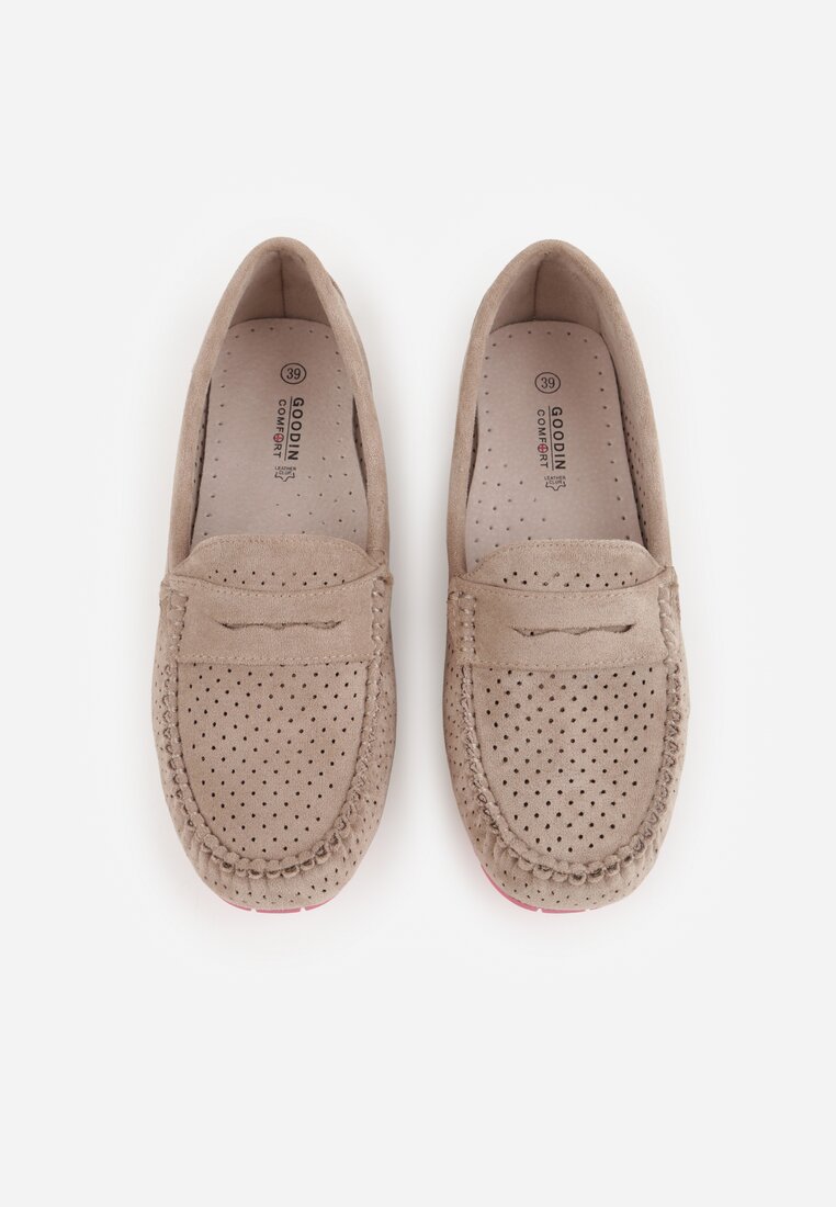 Mocasini Bej închis