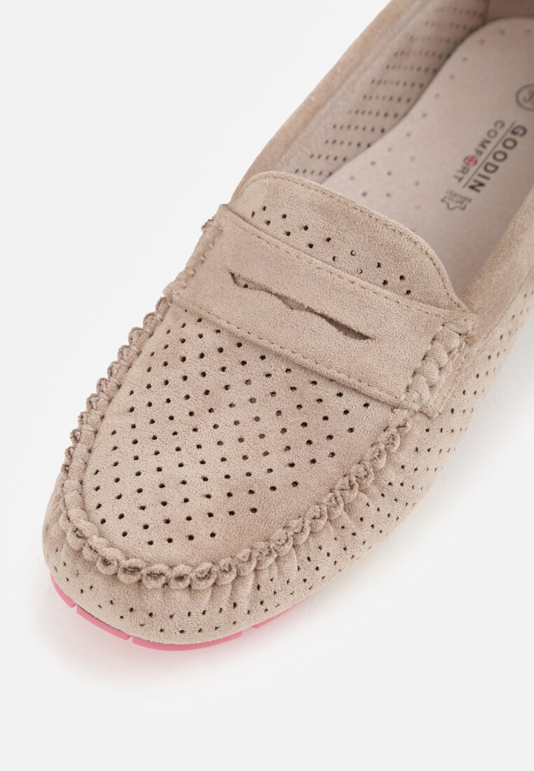 Mocasini Bej închis