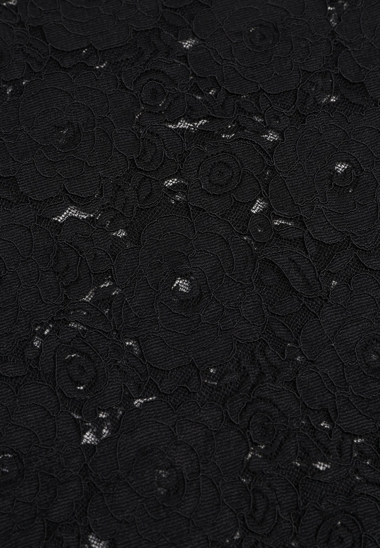 Czarne Koronkowe Body z Krótkim Rękawem Moanelli