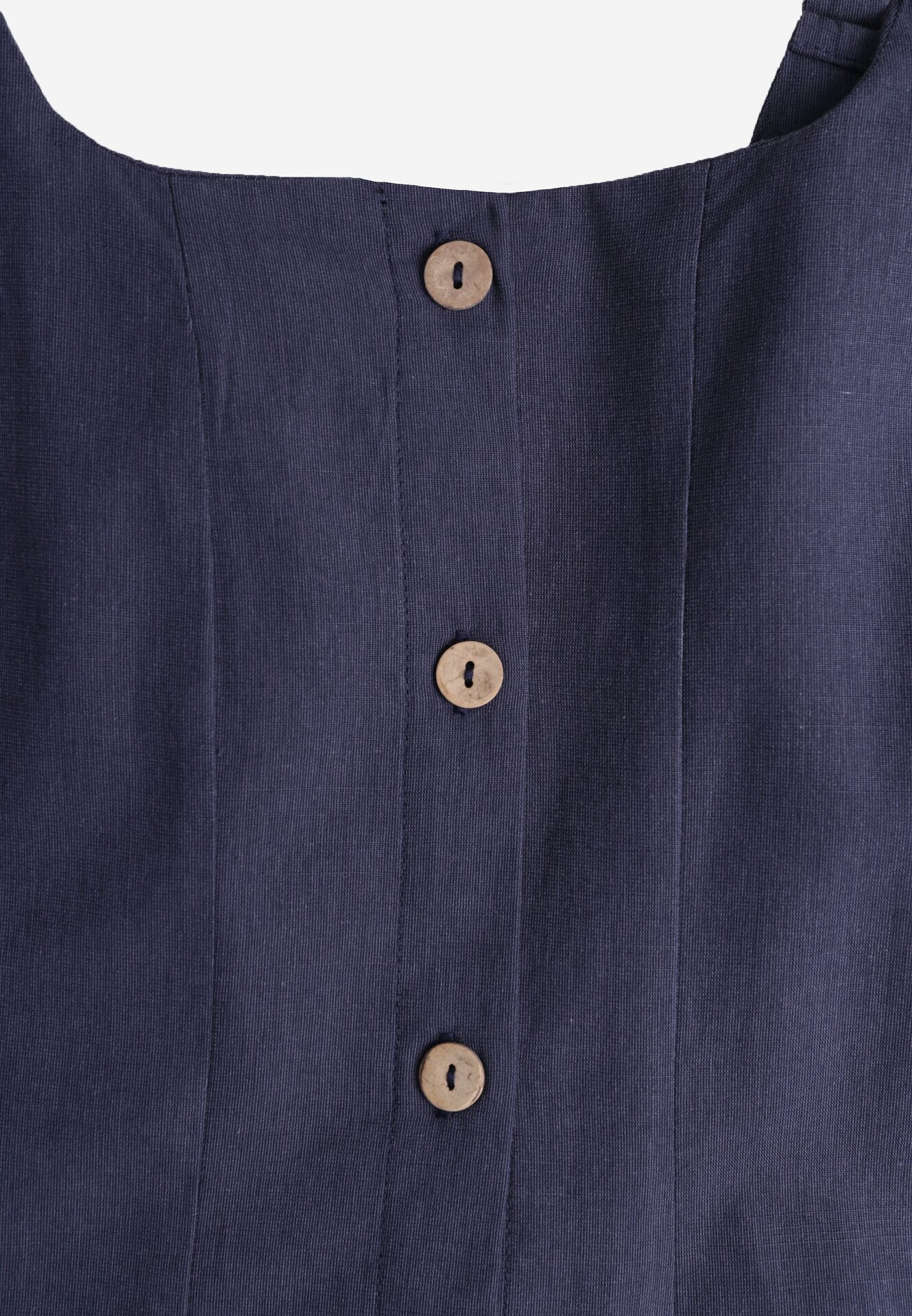 Granatowa Rozkloszowana Sukienka z Bawełną Wiskozą i Guzikami Appeia