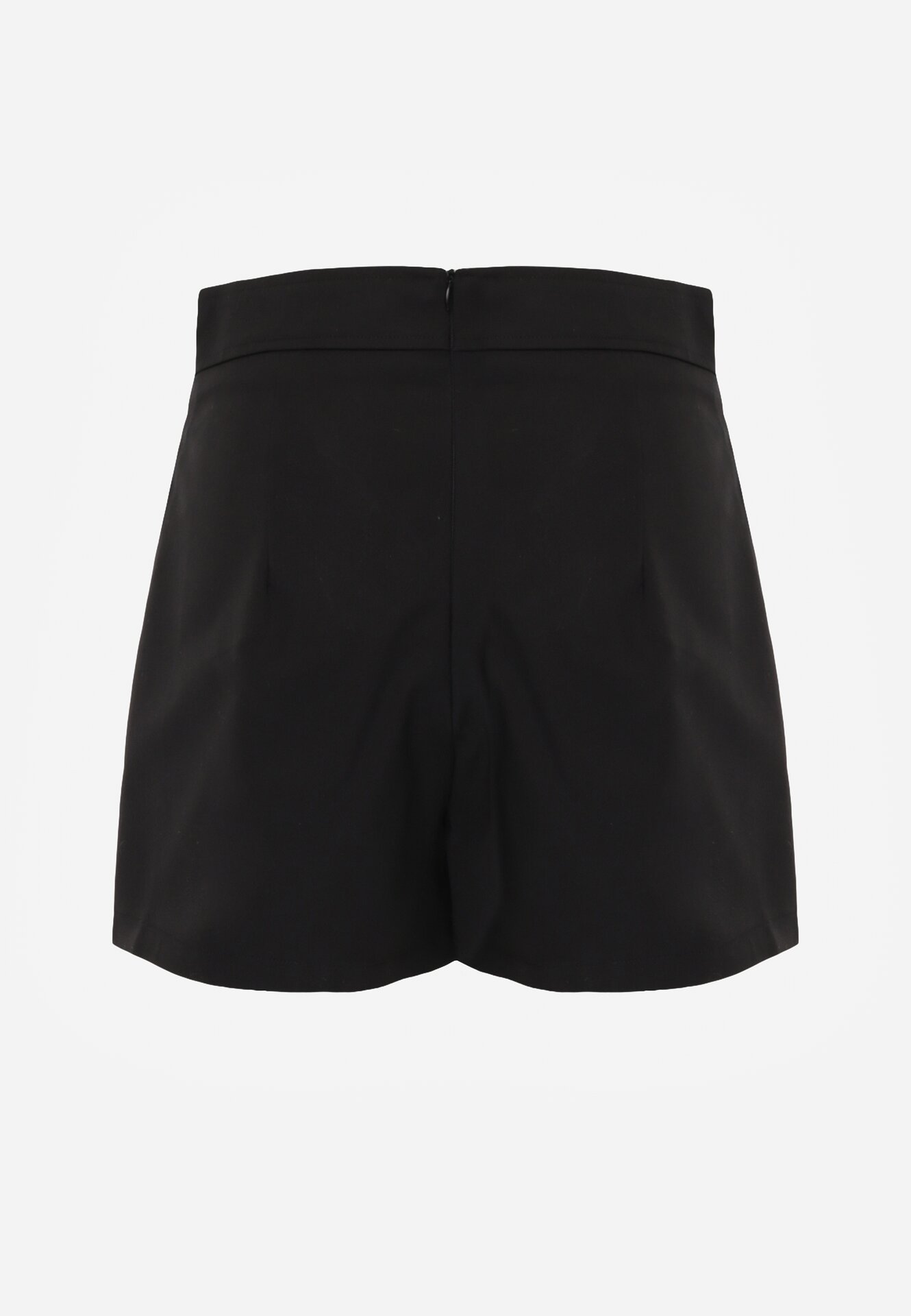 Czarne Spódnico-Szorty z Bawełną Ozdobione Imitacją Kieszeni Tinorina