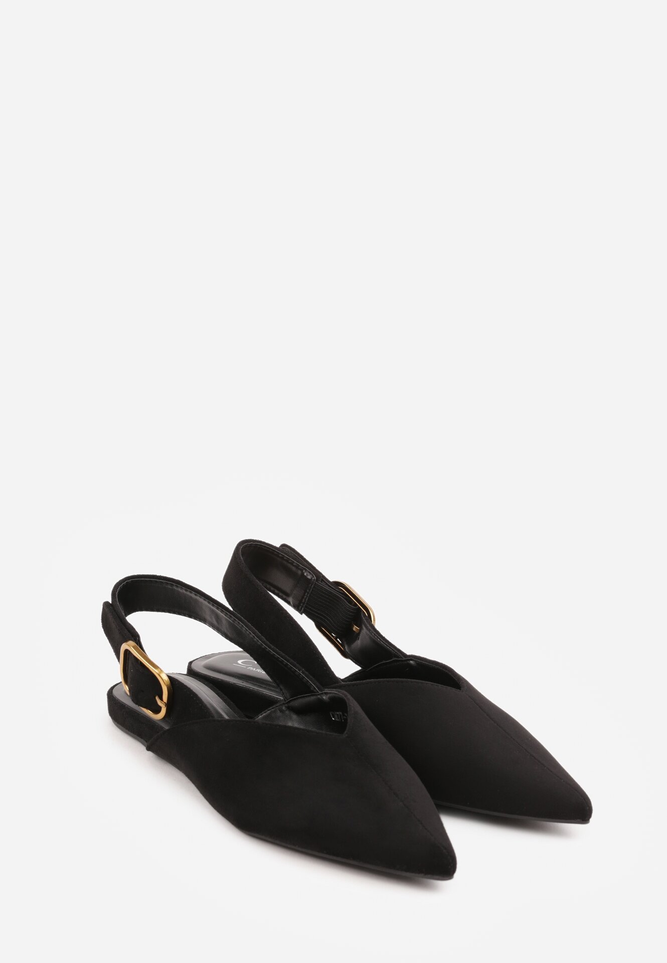 Czarne Sandały z Ozdobnym Wycięciem i Odkrytą Piętą Naitheis