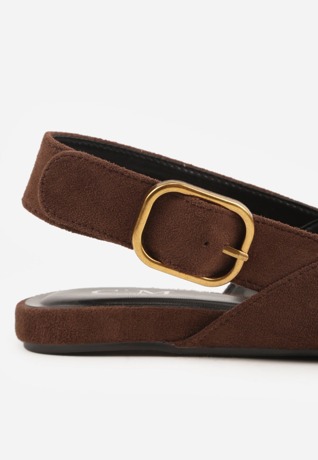 Brązowe Sandały z Ozdobnym Wycięciem i Odkrytą Piętą Naitheis