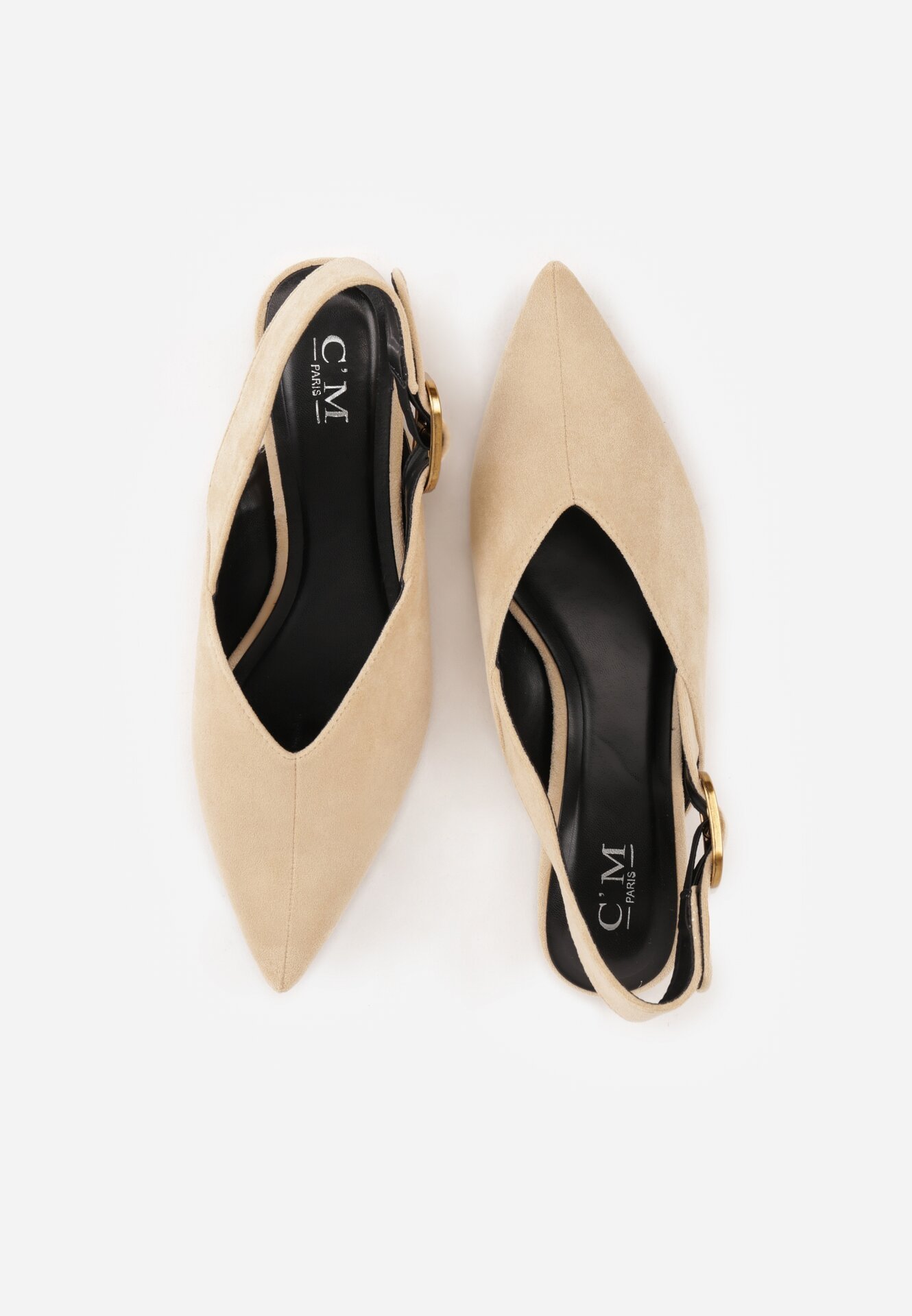 Jasnobeżowe Sandały z Ozdobnym Wycięciem i Odkrytą Piętą Naitheis