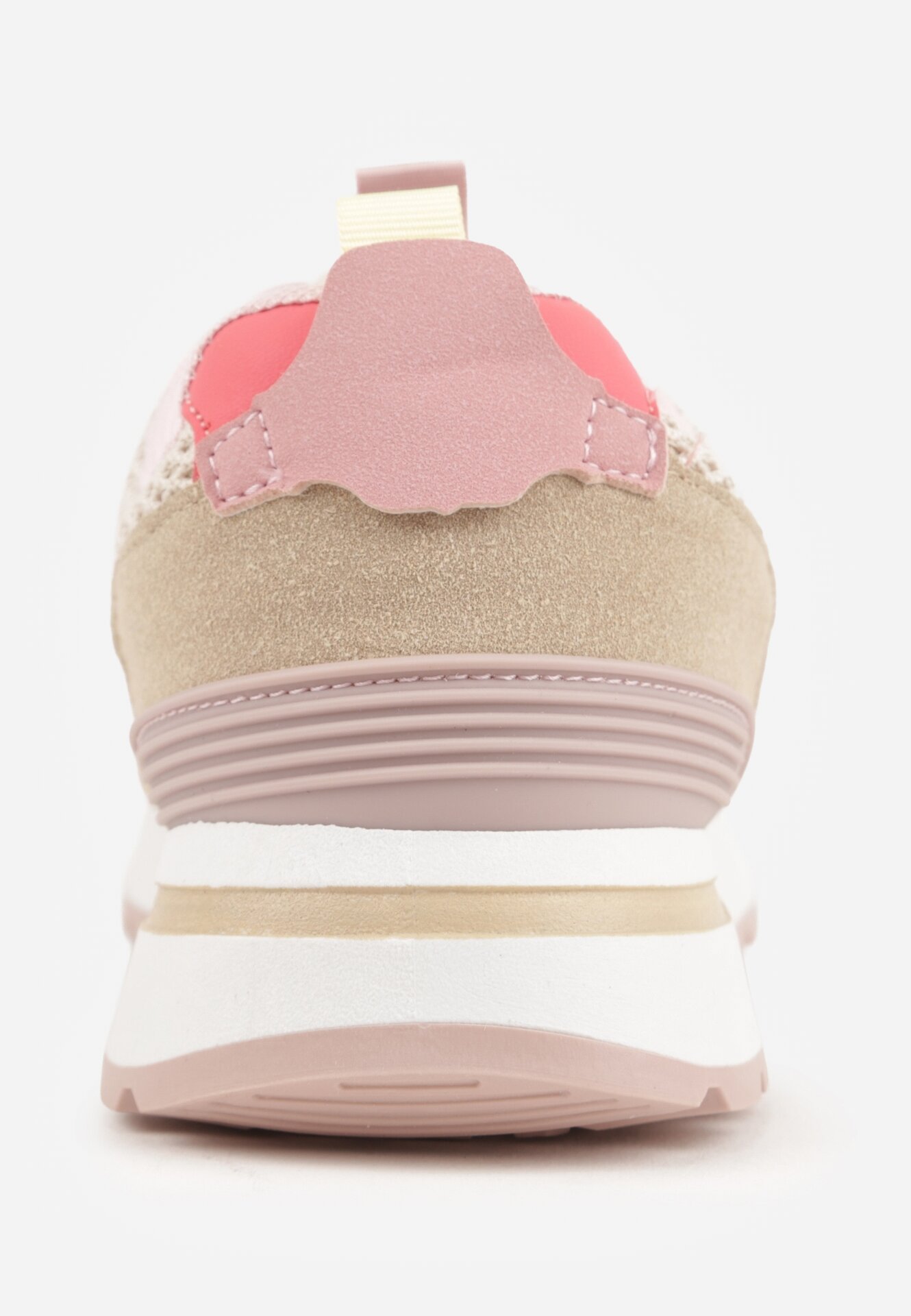 Ciemnobeżowe Sneakersy z Siateczką i Antypoślizgową Podeszwą Katala