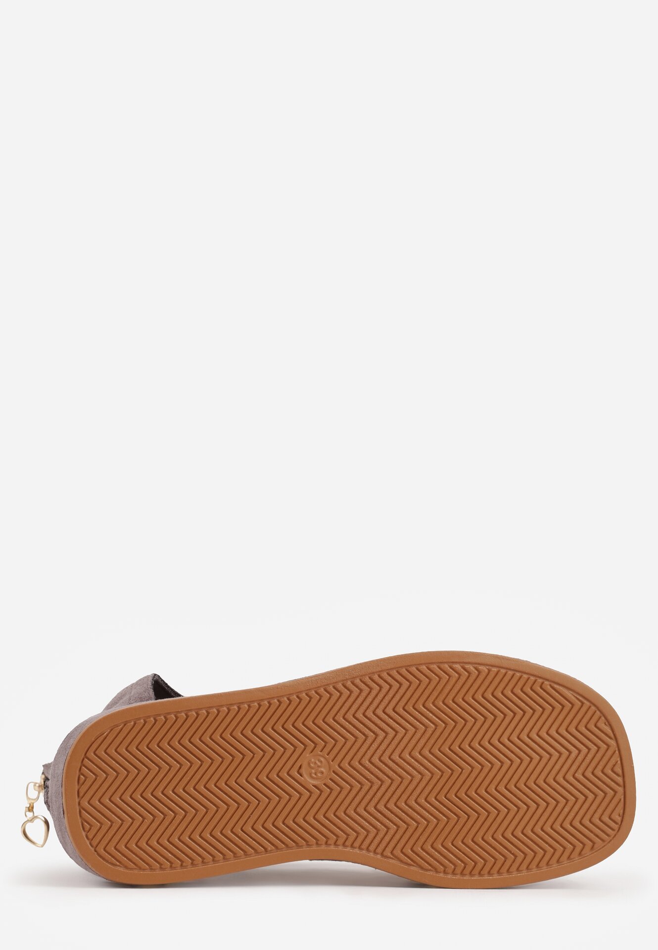 Szare Sandały w Stylu Botków z Ozdobną Klamrą Theaneasi