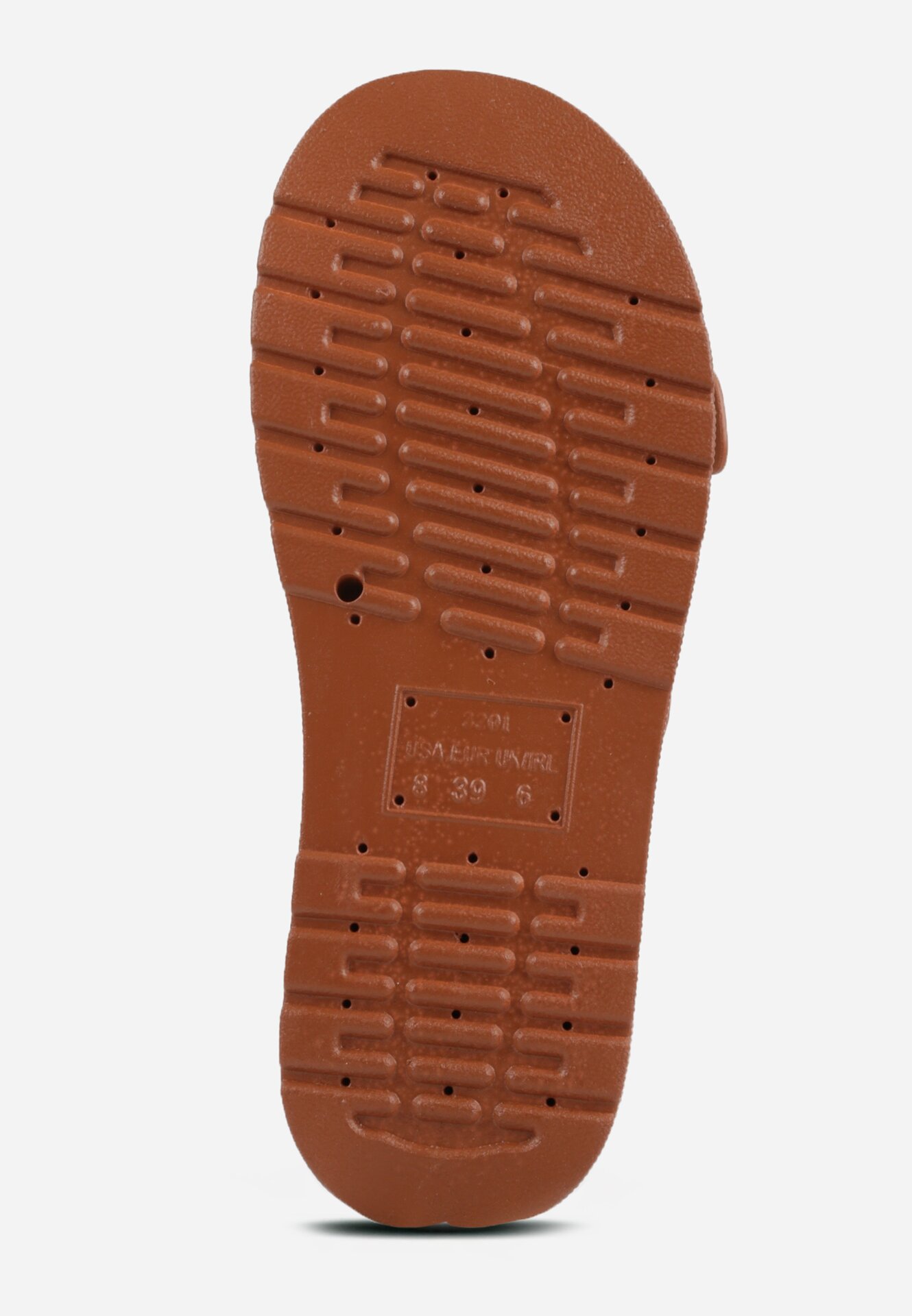 Brązowe Klapki na Grubej Podeszwie z Dwoma Klamrami Xenienne