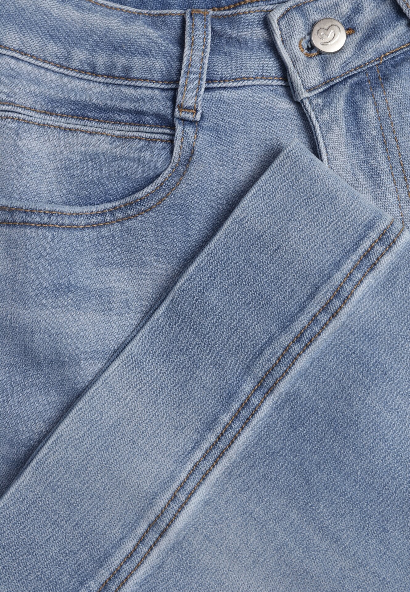 Niebieskie Jeansy Kuloty z Bawełną o Szerokim Kroju z Wysokim Stanem z Przeszyciami Hippesilea