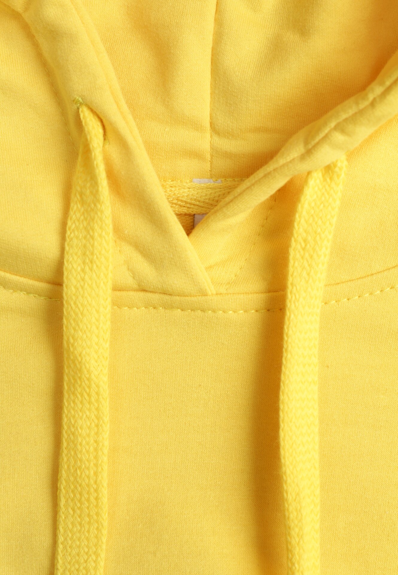 Żółta Bluza z Dodatkiem Bawełny z Kapturem Wykończona Ściągaczami Evista