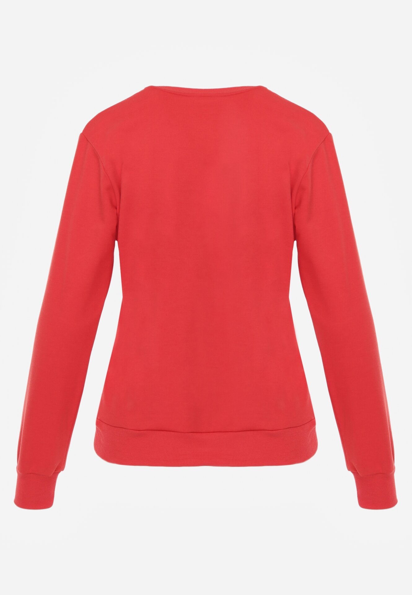 Czerwona Bluza z Bawełną Ozdobiona Ściągaczami Hilani