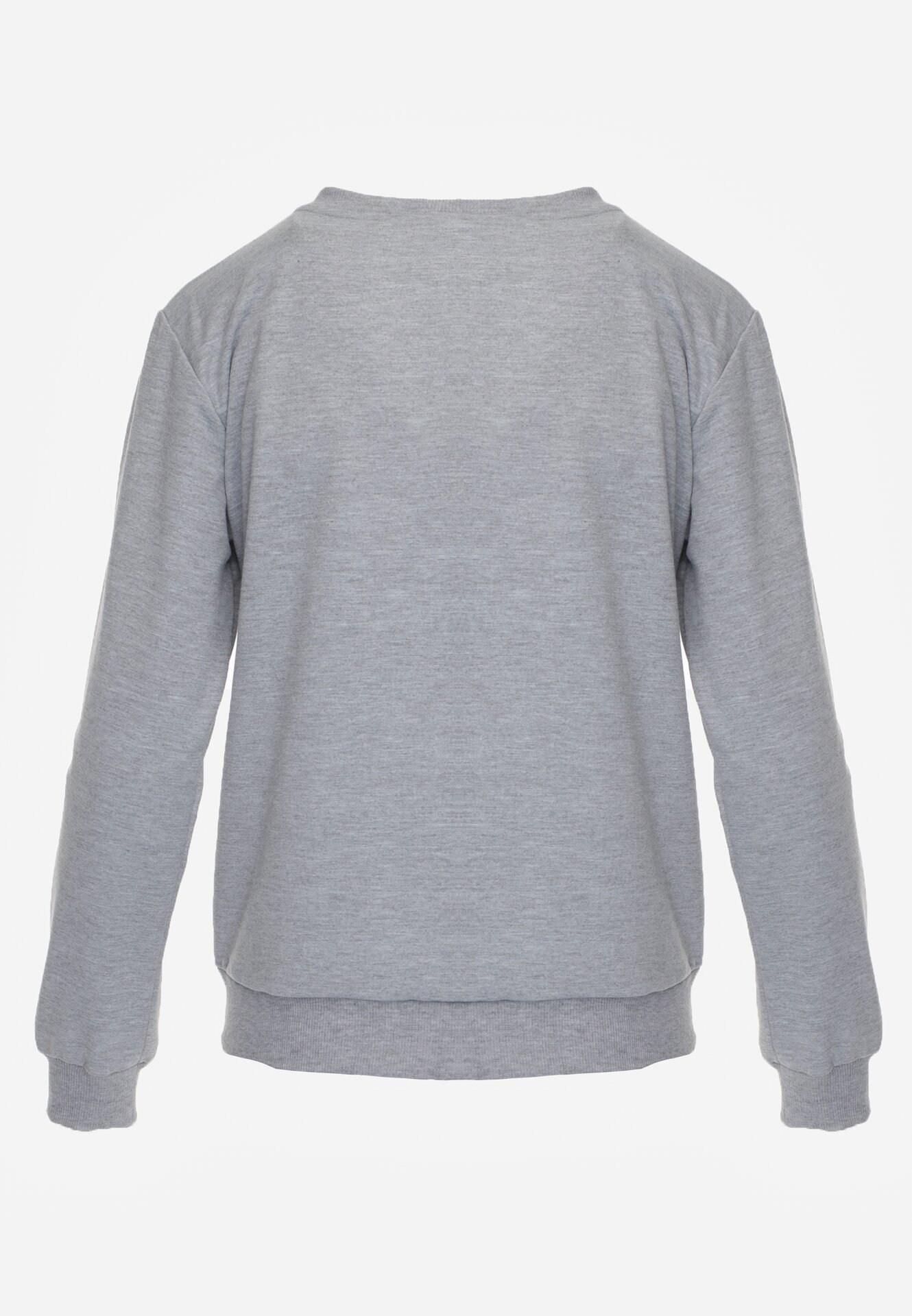 Szara Bluza z Bawełną Ozdobiona Ściągaczami Hilani