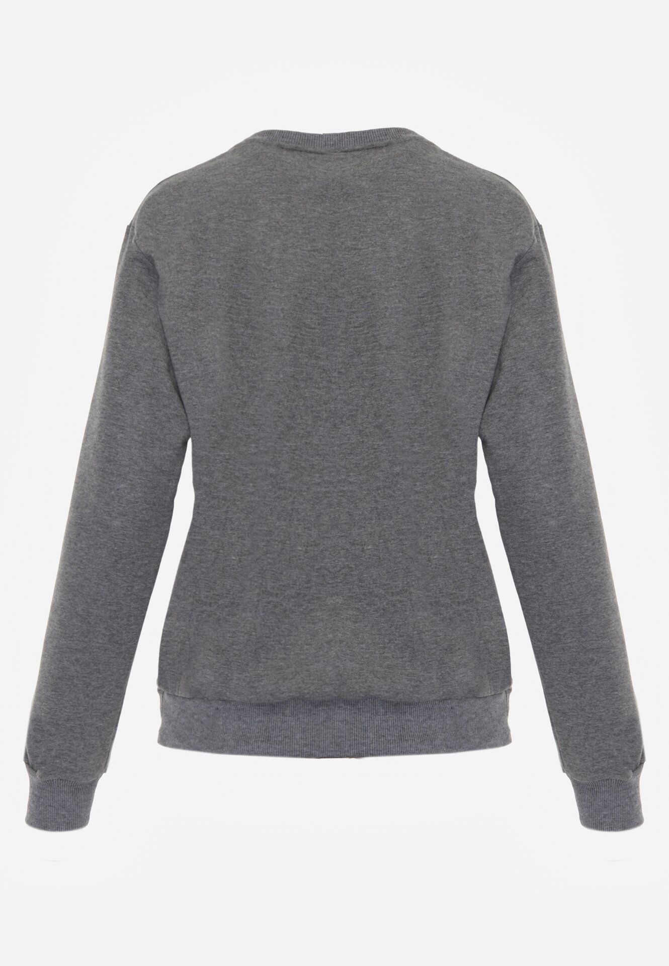 Ciemnoszara Bluza z Bawełną Ozdobiona Ściągaczami Hilani