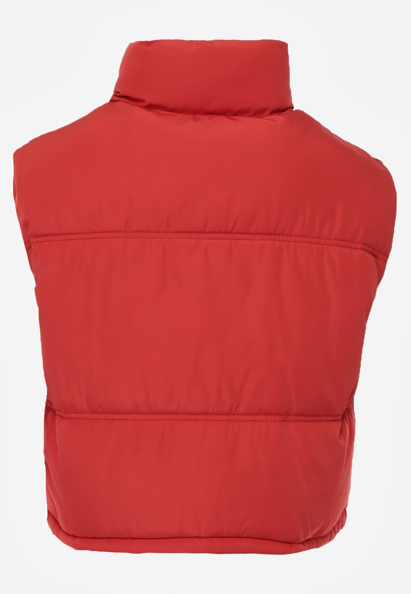 Czerwona Krótka Kamizelka Pikowana Typu Puffer Niraemius