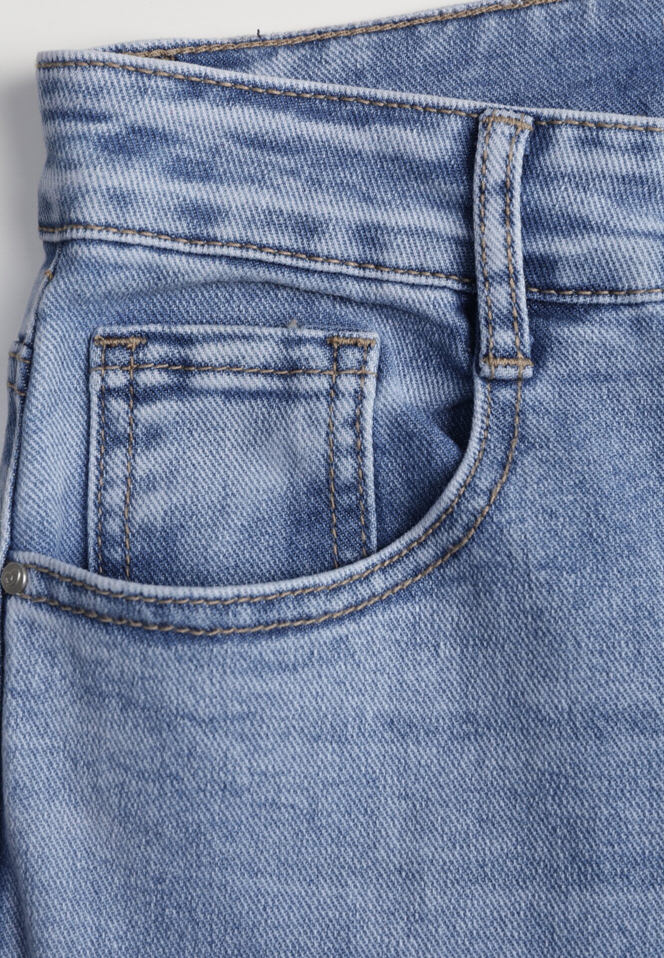 Niebieskie Szerokie Jeansy z Bawełną i Wysokim Stanem z Efektem Gradientu Canine