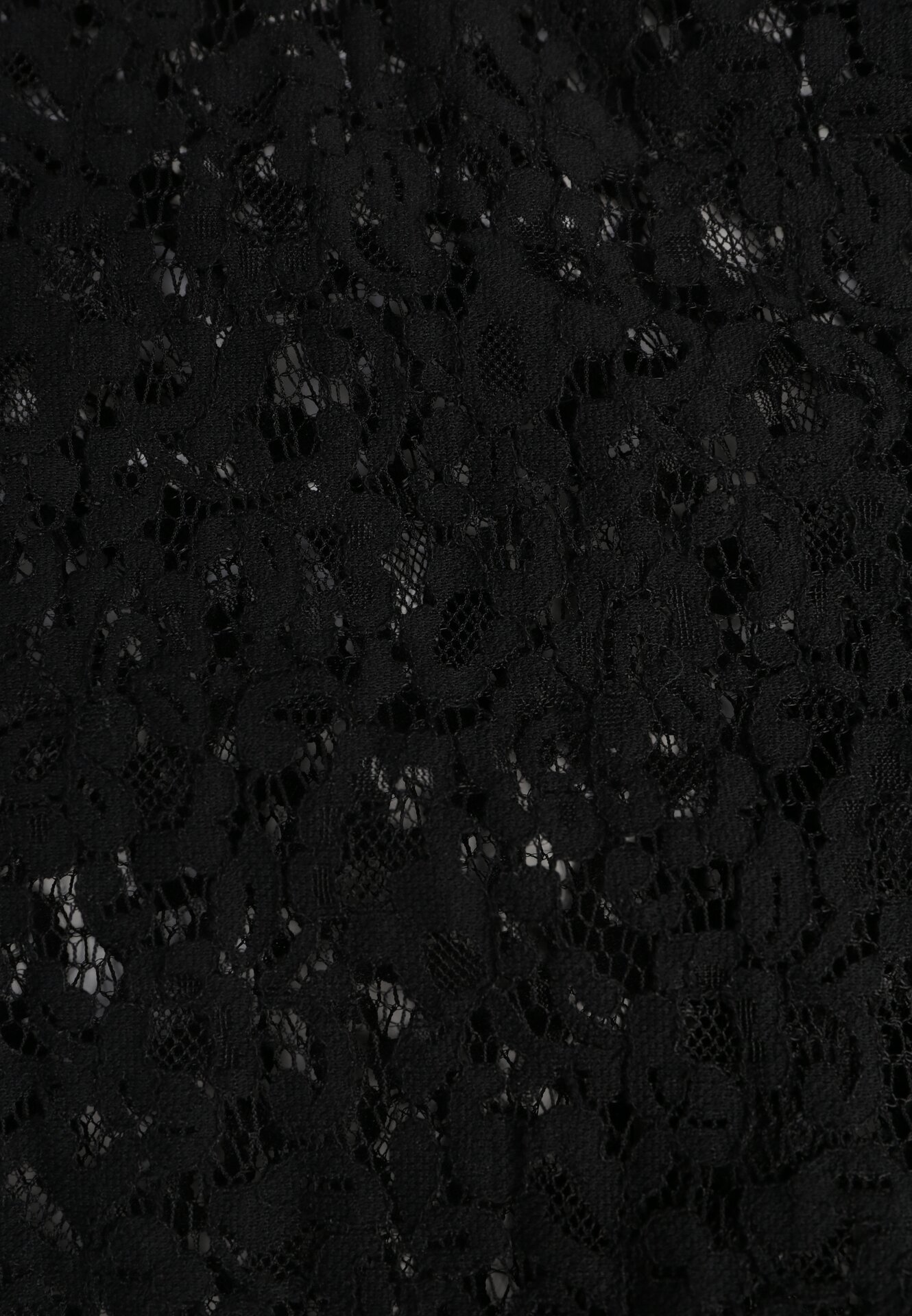 Czarna Wiskozowa Bluzka z Koronki z Bawełną Kokardą i Rozszerzanymi Rękawami Andrice