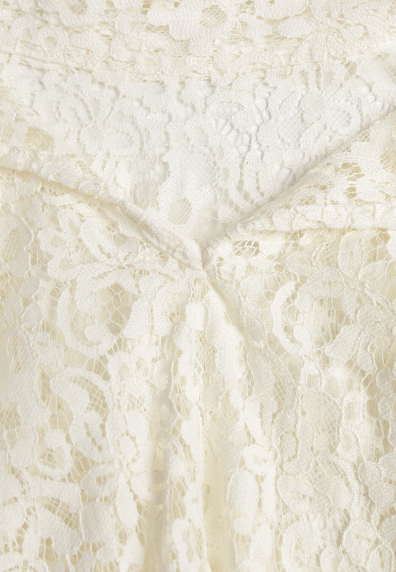 Beżowa Wiskozowa Bluzka z Koronki z Bawełną Kokardą i Rozszerzanymi Rękawami Andrice