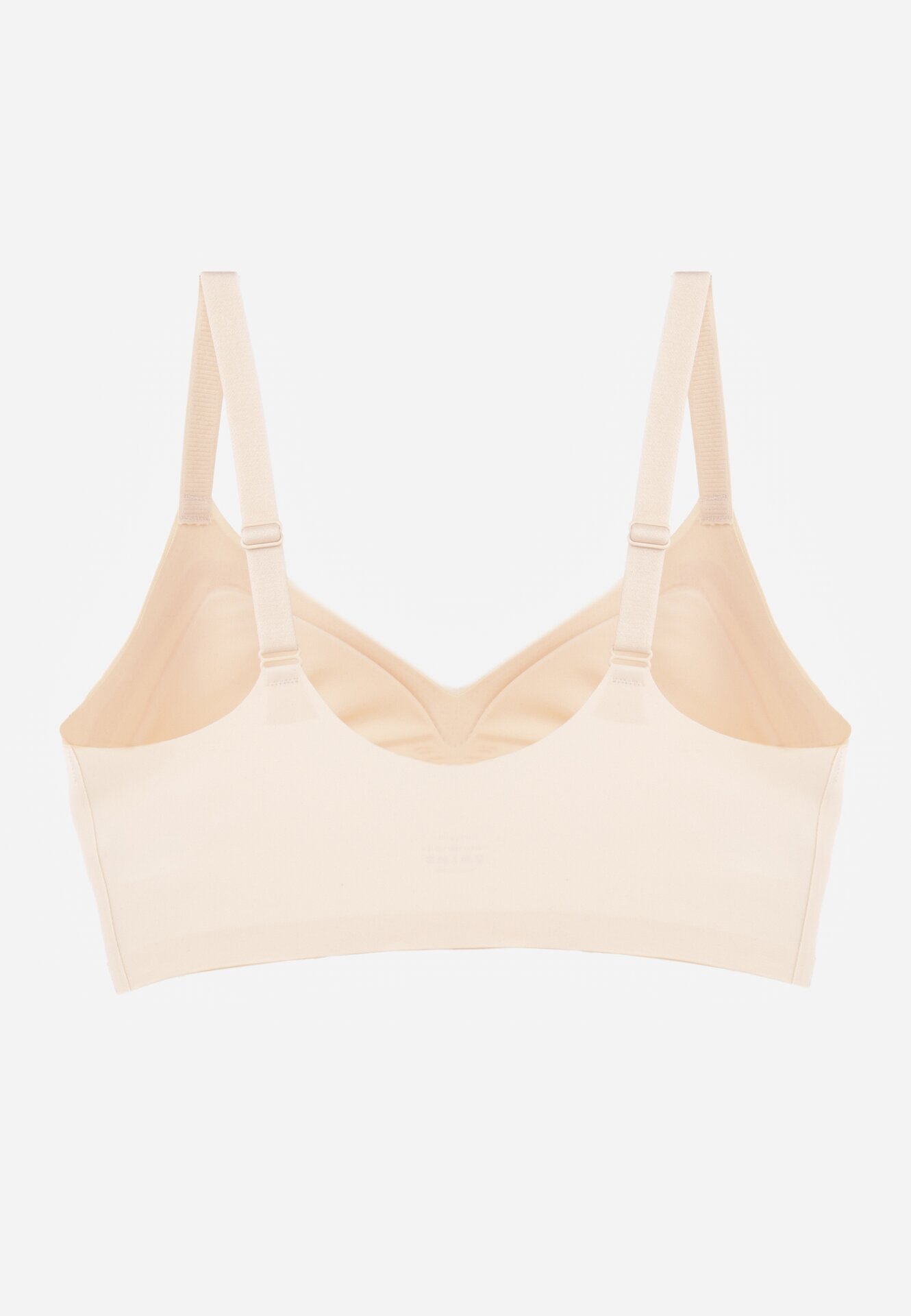 Beżowy Biustonosz z Usztywnianymi Miseczkami i Transparentną Wstawką Zeriga