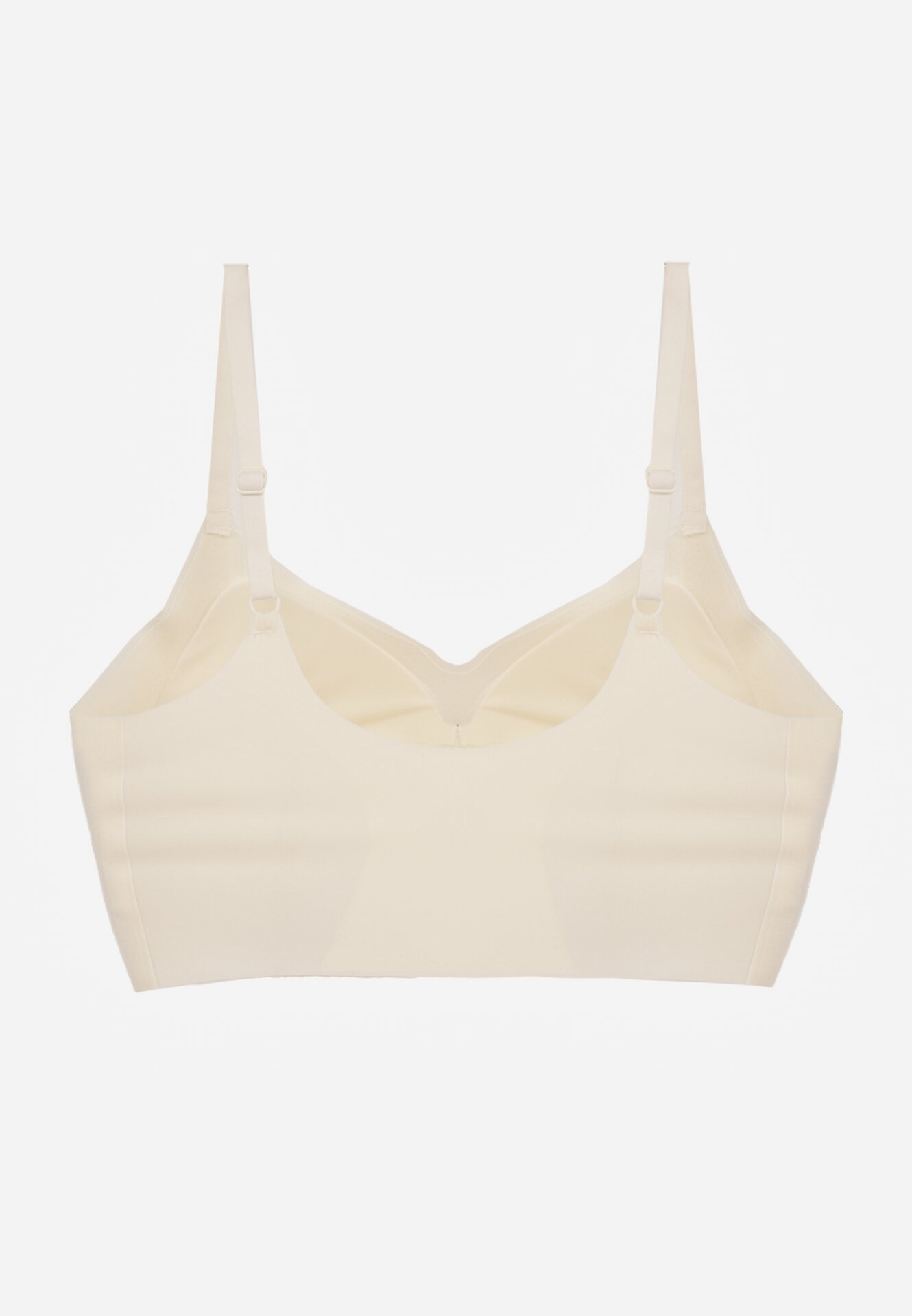 Jasnobeżowy Bezszwowy Biustonosz Bez Fiszbin z Elastycznego Materiału Edalith