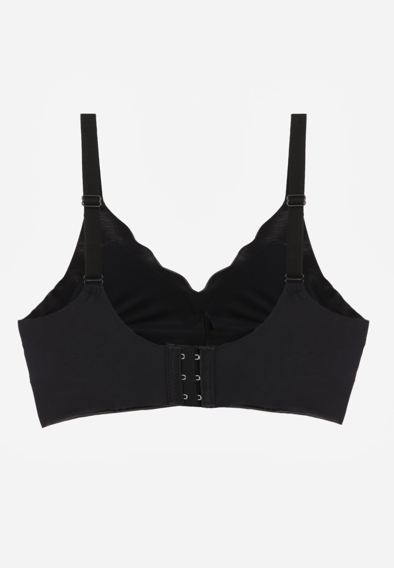 Czarny Usztywniany Biustonosz Bezszwowy Bez Fiszbin Pretiona