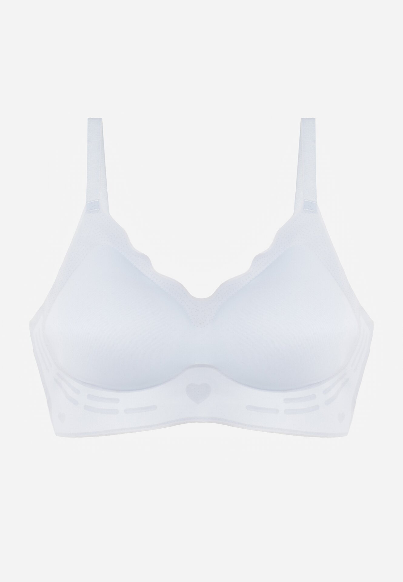 Niebieski Usztywniany Biustonosz Bezszwowy Bez Fiszbin Pretiona