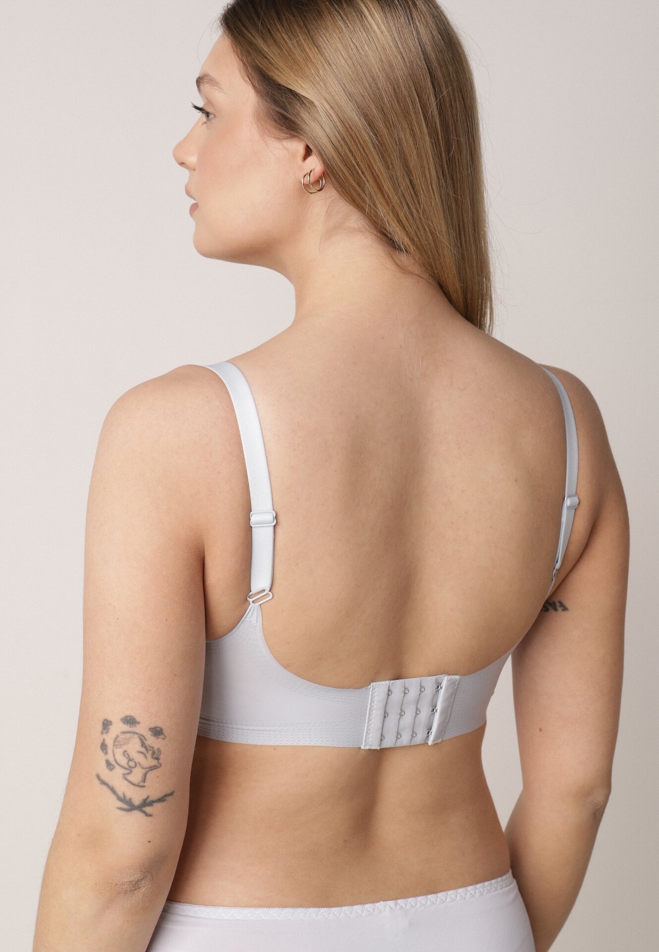 Niebieski Usztywniany Biustonosz Bezszwowy Bez Fiszbin Pretiona