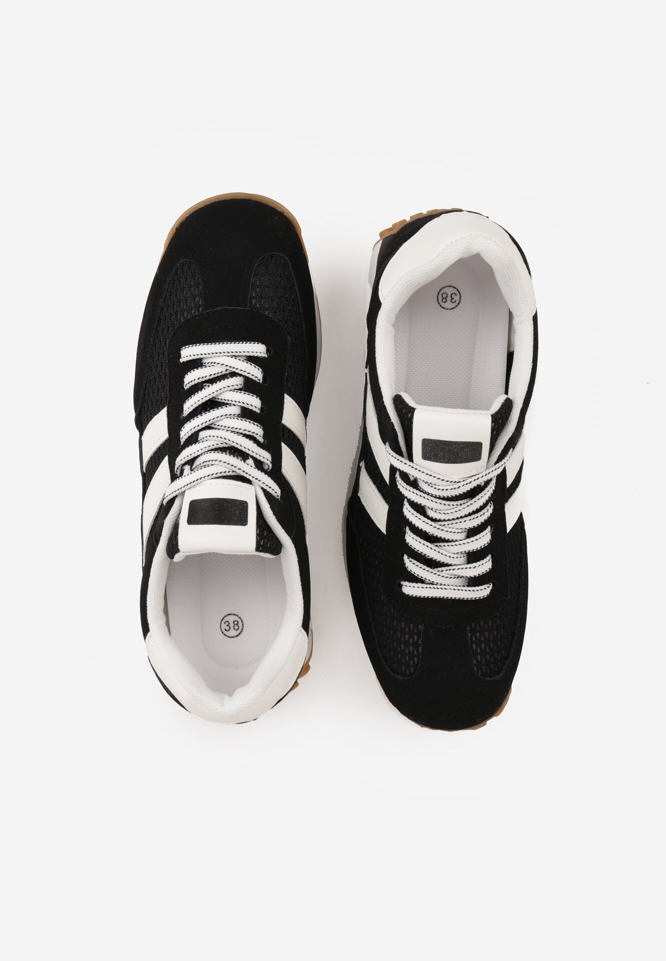 Czarne Casualowe Sneakersy z Siateczkowymi Wstawkami Kassadina