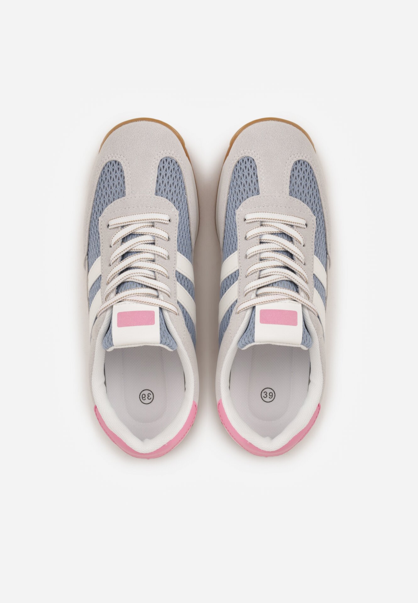 Niebieskie Casualowe Sneakersy z Siateczkowymi Wstawkami Kassadina