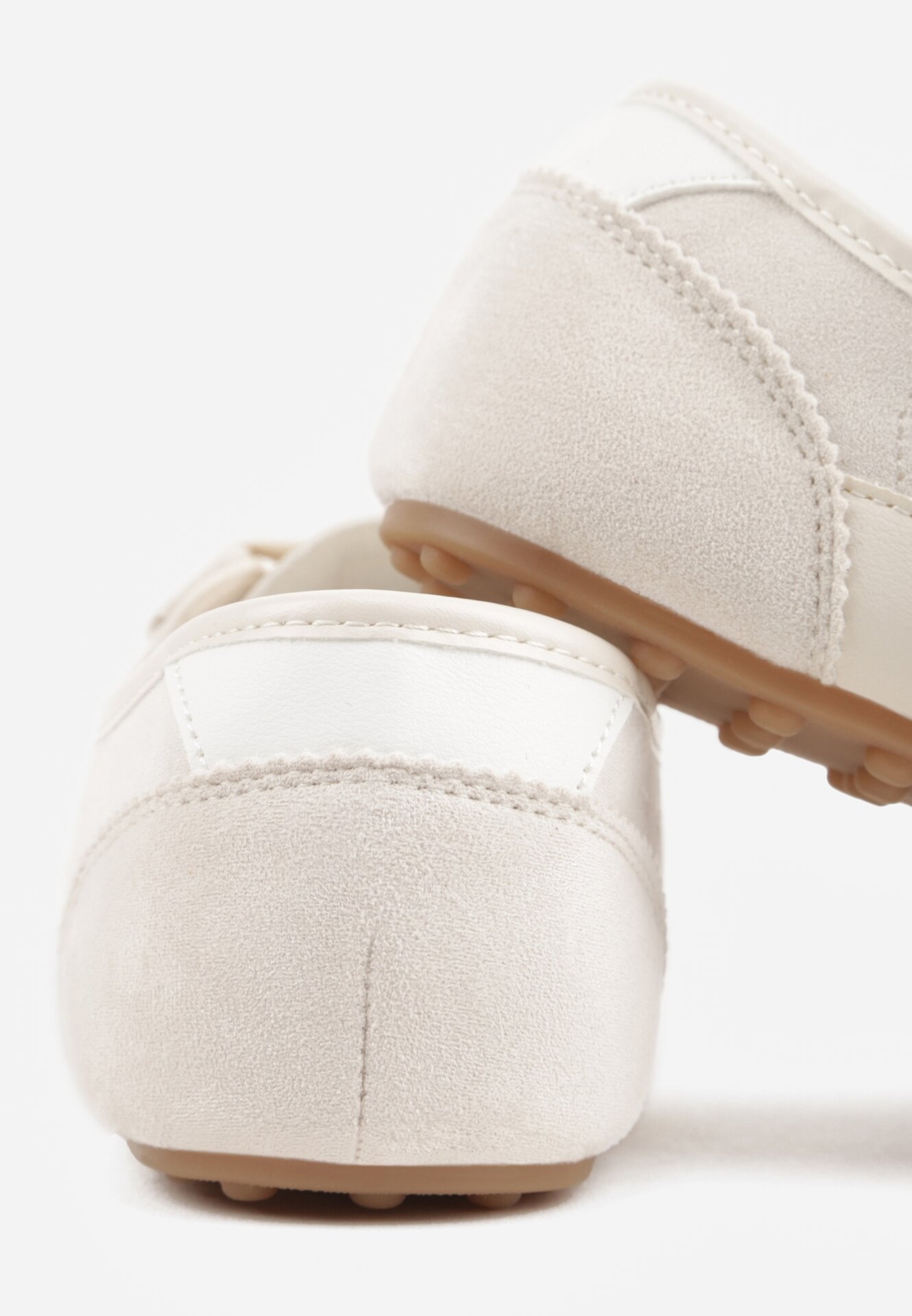 Beżowe Sneakersy z Imitacji Zamszu w Stylu Kultowych Tenisówek Aelliana