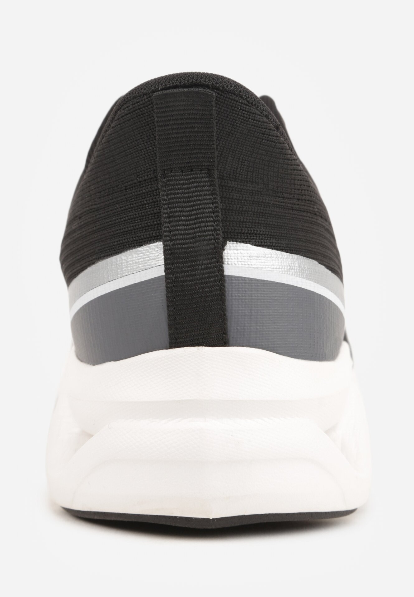 Czarne Sneakersy na Grubej Geometrycznej Podeszwie Alexusa