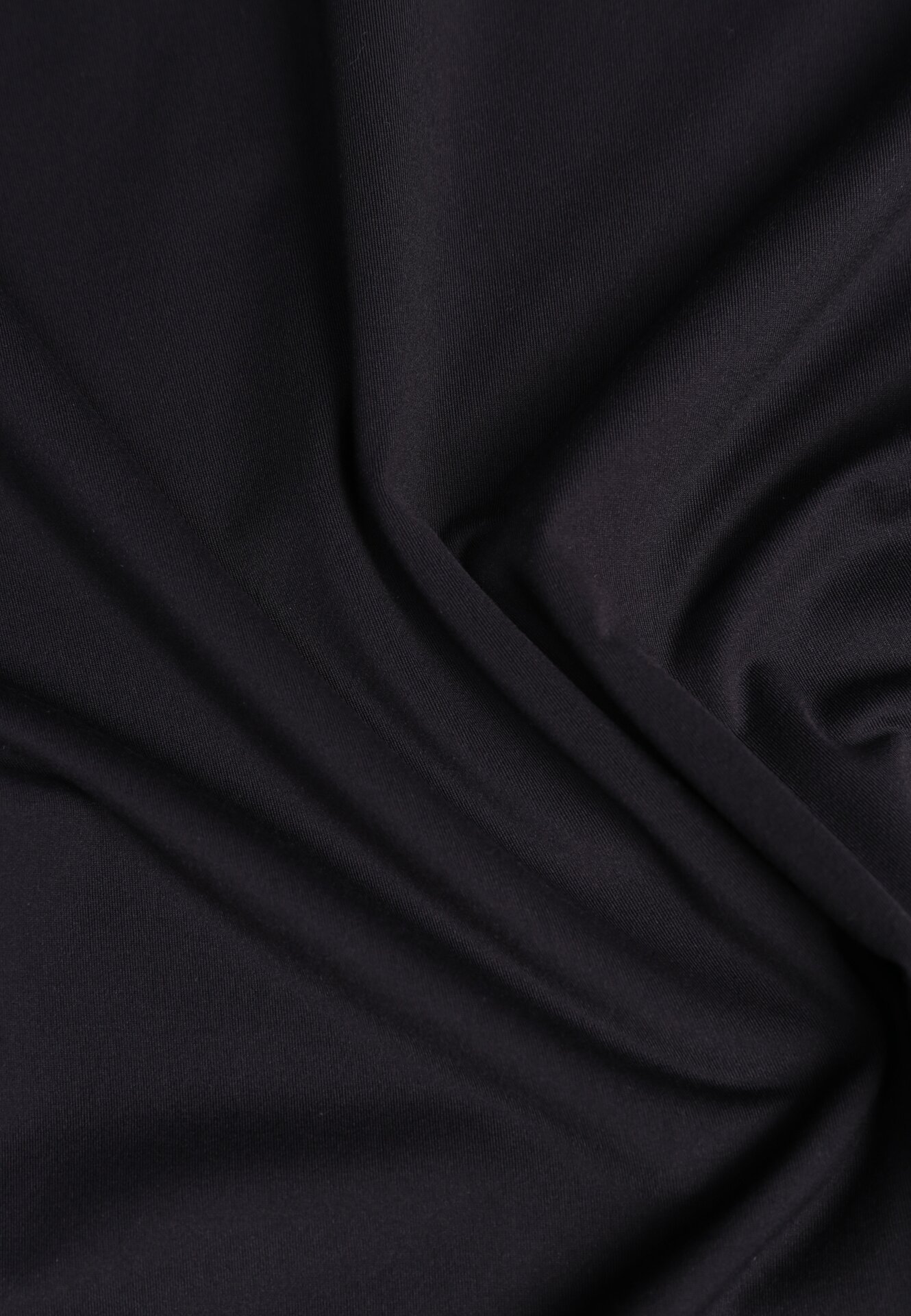 Czarna Gładka Bluzka z Długim Rękawem z Bawełną Moaneta